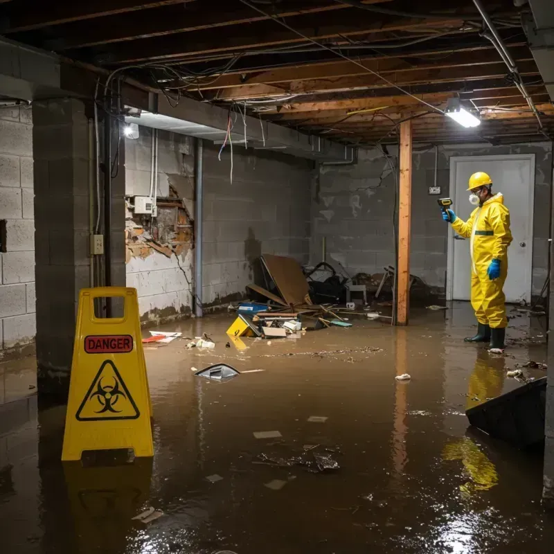 Flooded Basement Electrical Hazard in Lake City, MN Property